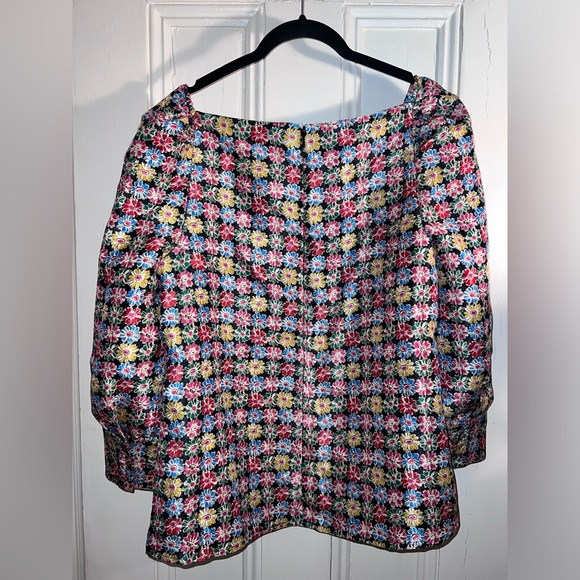 Tuckernuck Punchy Jacquard Pink Emilie Blouse, size L, new with tags - Picture 6 of 6